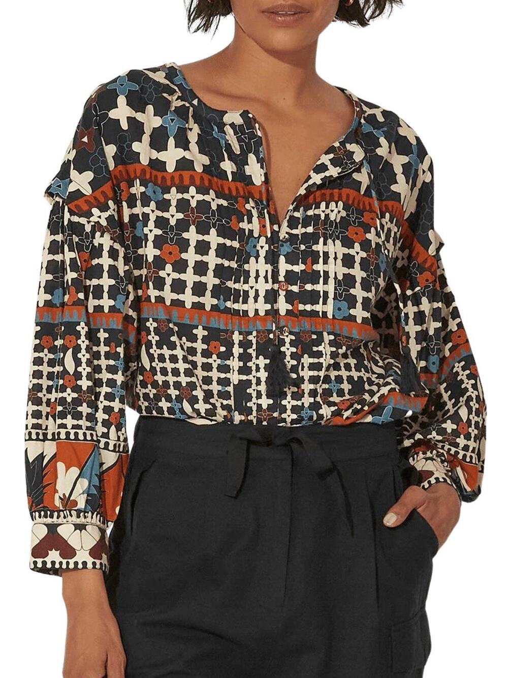 Cleobella Women’s Edith Blouse In Deco Size XS